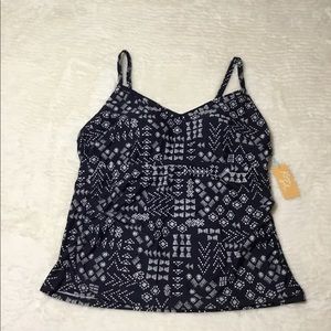 Kona Sol blue swim tank top size 20W NWT